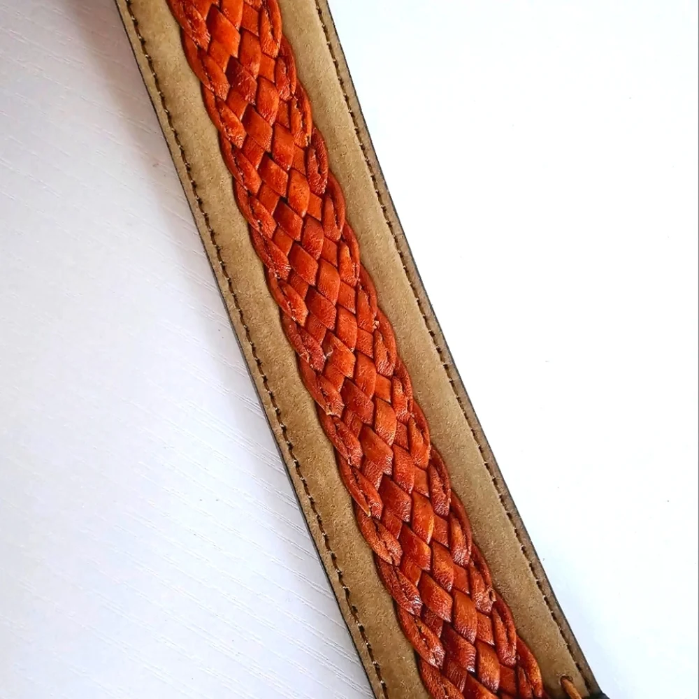 Tommy Bahama Bohemian Woven Braided Leather Made In Spain Men's Belt Size 40